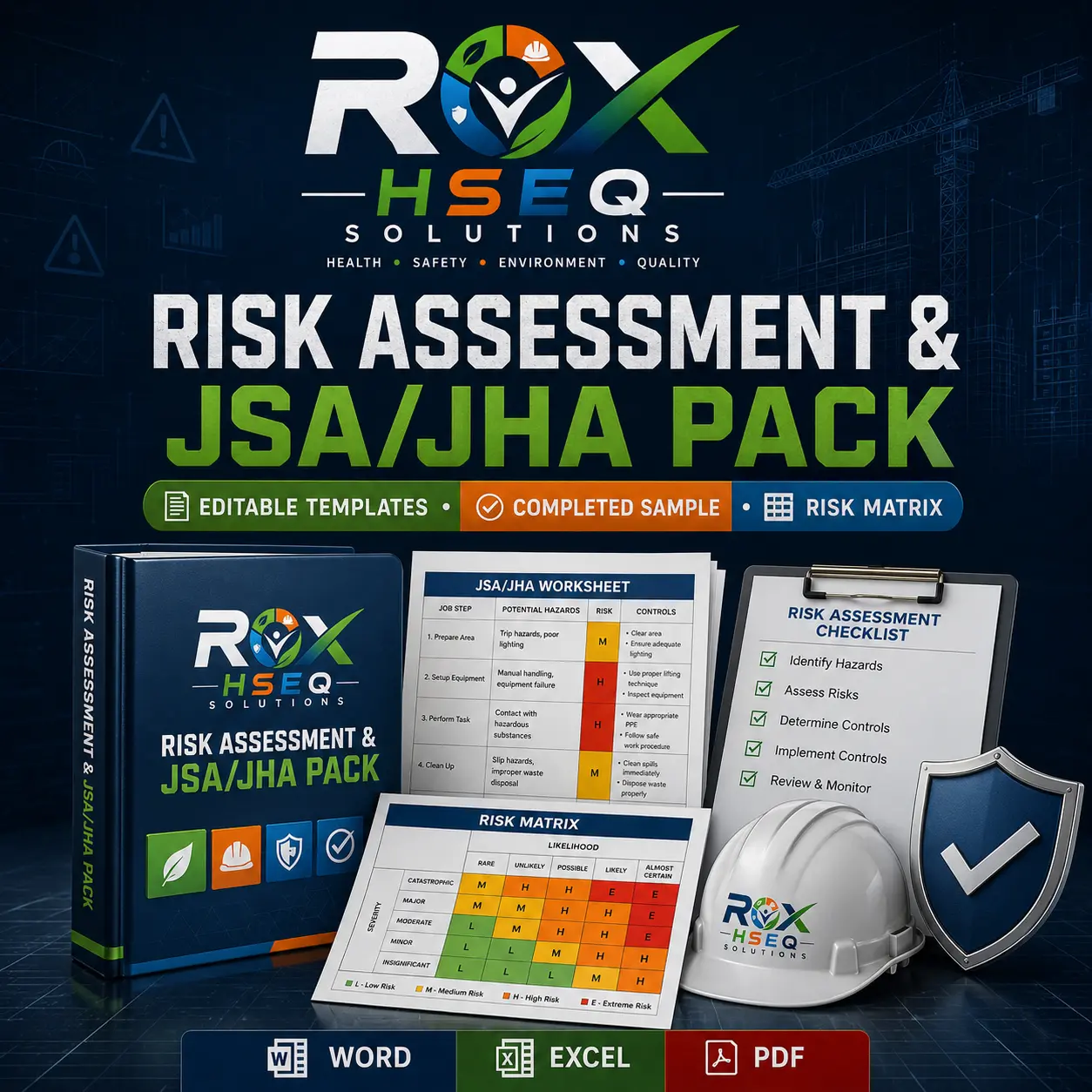 ROX HSEQ Solutions Risk Assessment and JSA/JHA Pack