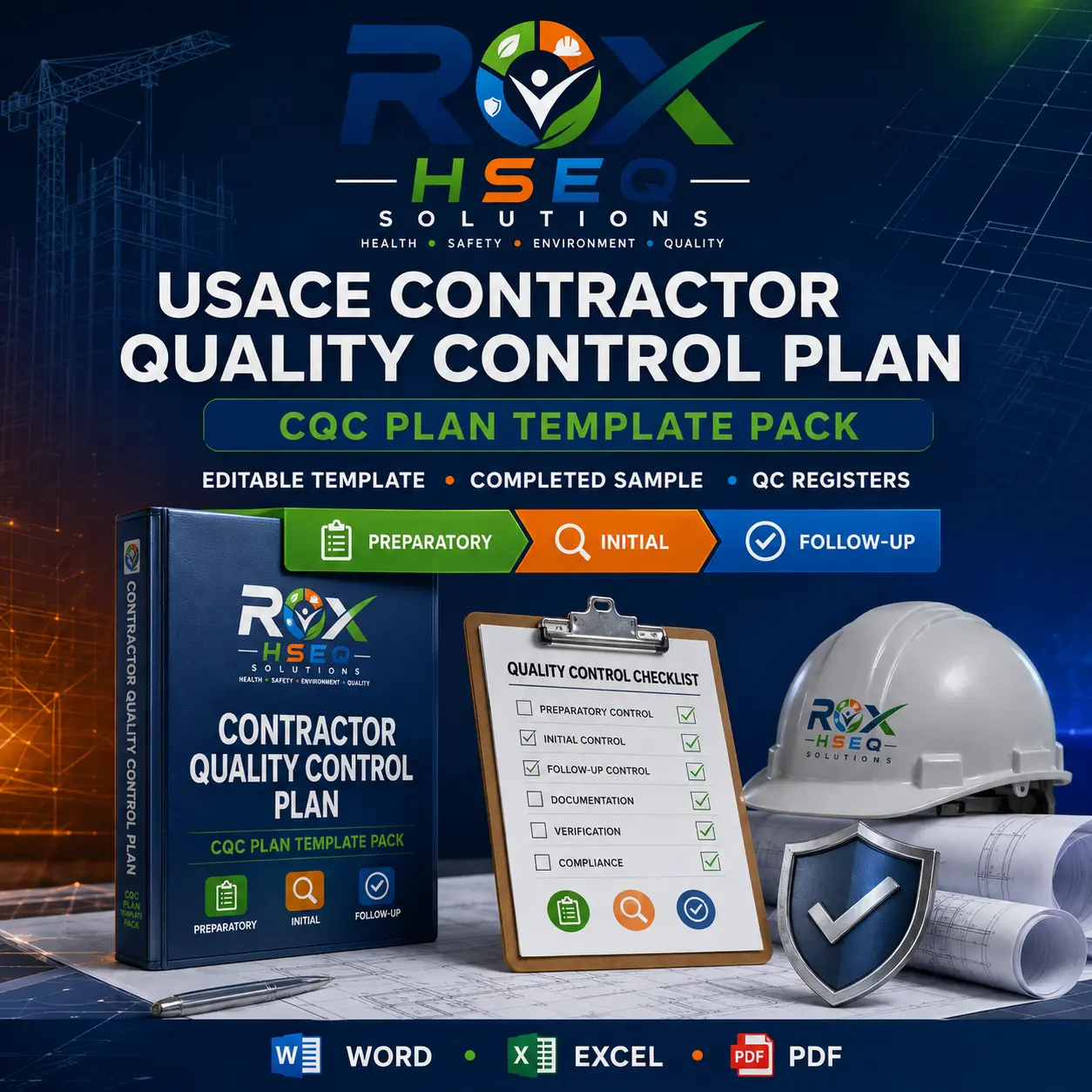 ROX HSEQ Solutions USACE Contractor Quality Control Plan Template Pack