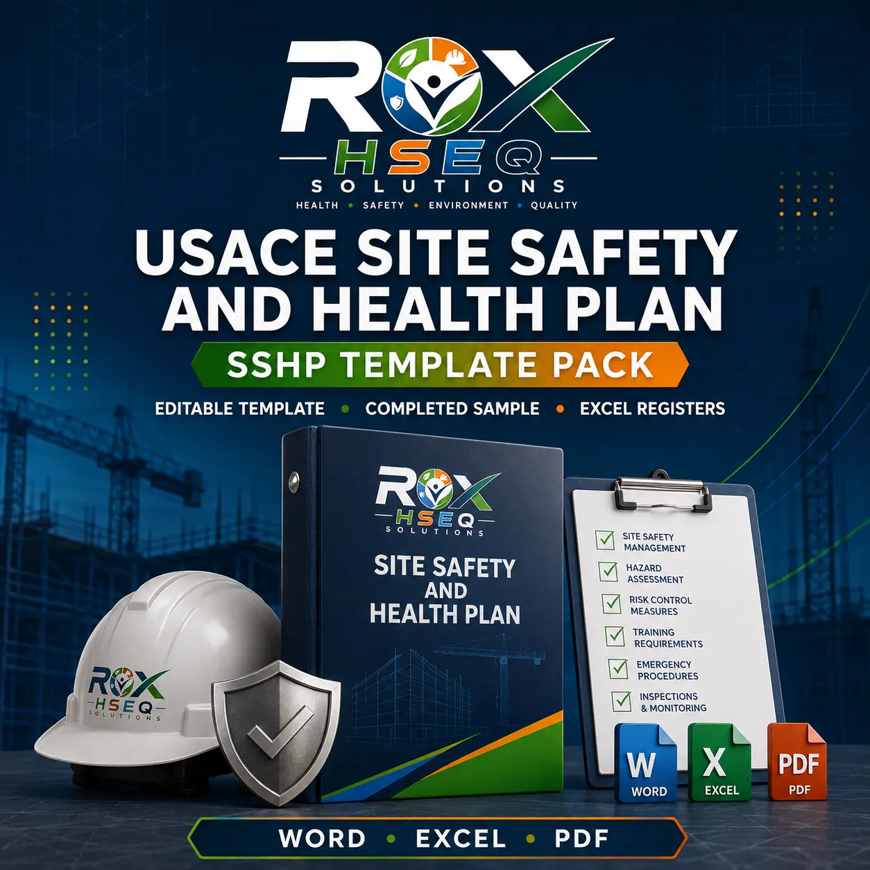 ROX HSEQ Solutions USACE Site Safety and Health Plan Template Pack